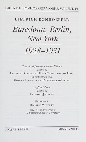 Barcelona, Berlin, New York 1928/1931