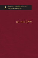 [9780758675828] On the Law - Theological Commonplaces